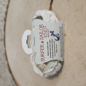 Surfer & Sailor Knot Bracelet White Trendy Jewels NEW